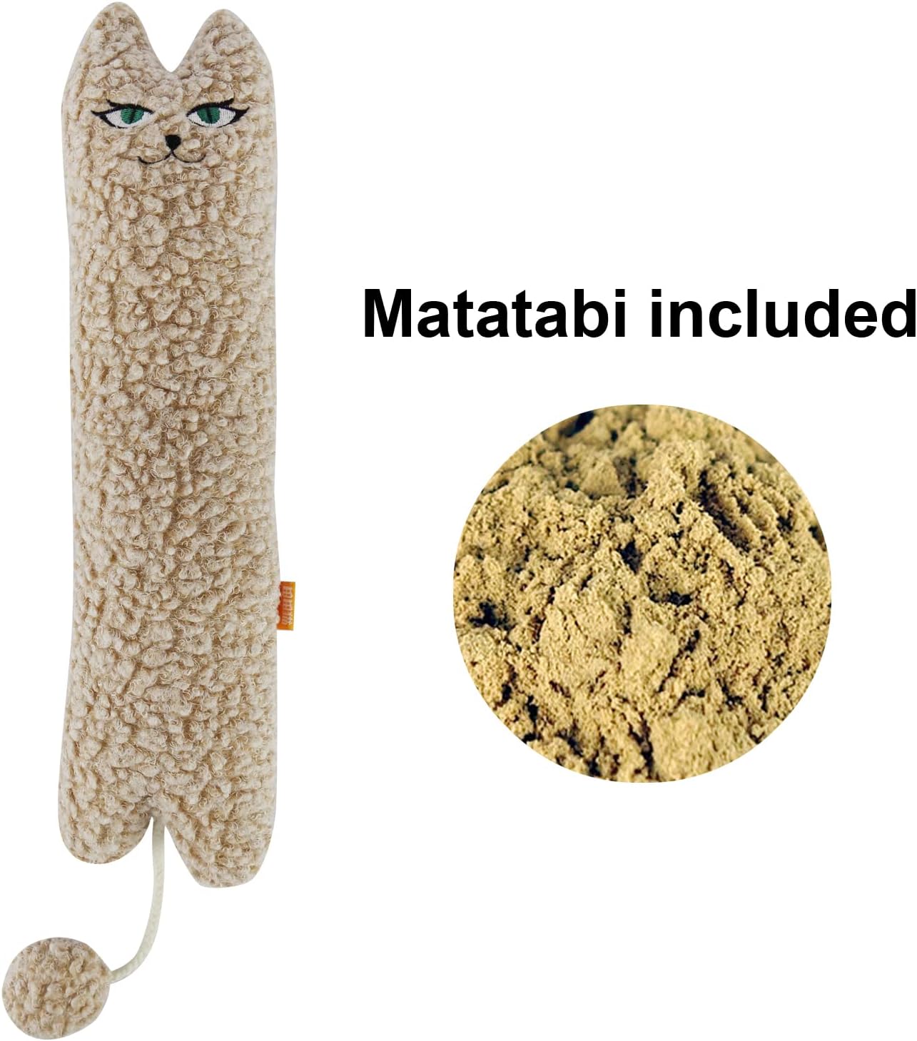 Manufacturer  TTcat Catnip Silvervine Matatabi Pillow for Cats & Kittens,Cat Kicker Toy,Large Size Cat Pillow Soothing Plush Cat Toy(Beige).    Cat toy