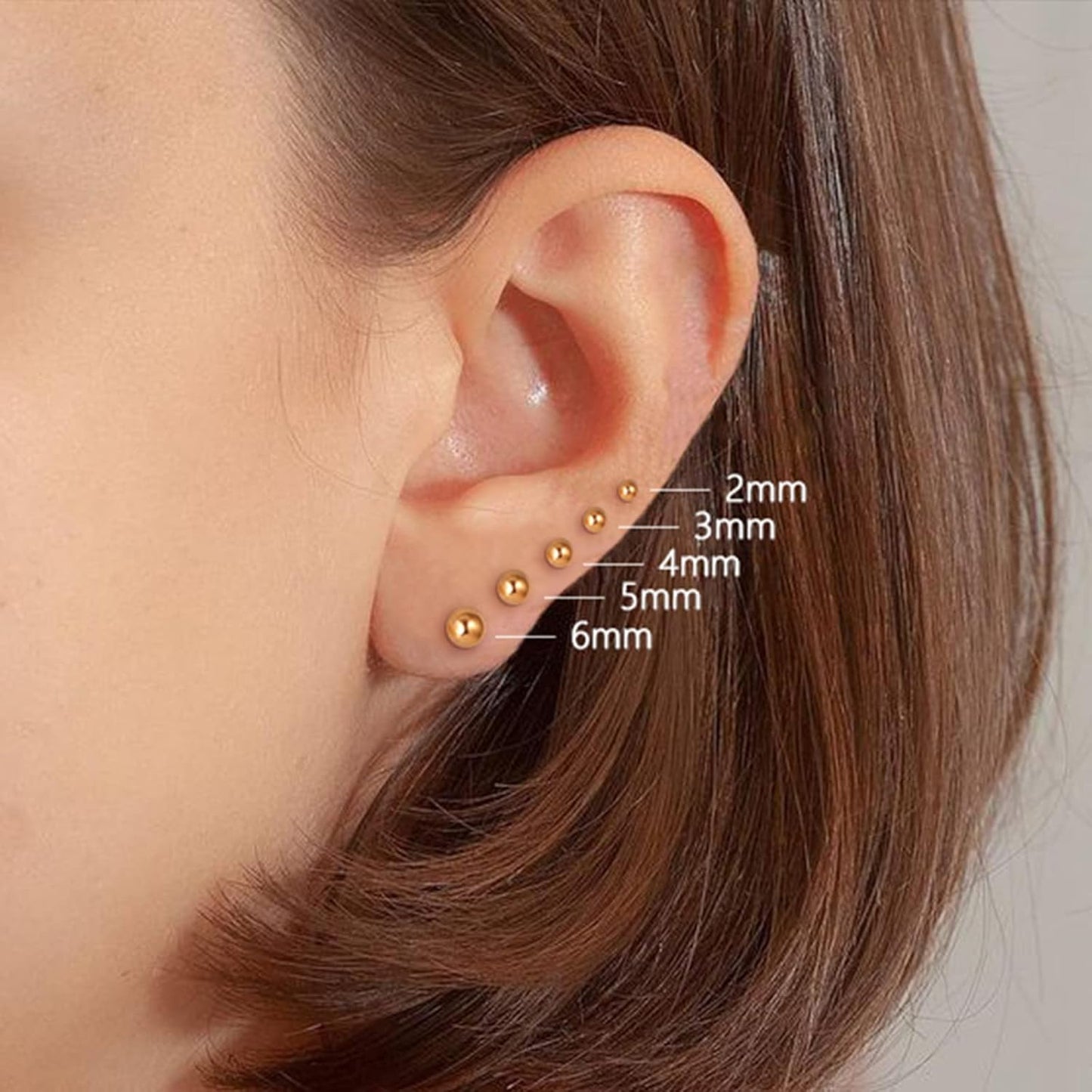 Manufacturer  68 Pairs Gold Stud Earrings for Women Multipack, Hypoallergenic Assorted Earring Set Multiple Piercings, Cubic Zirconia Pearl Butterfly Stud Hoop Earring Pack  earring