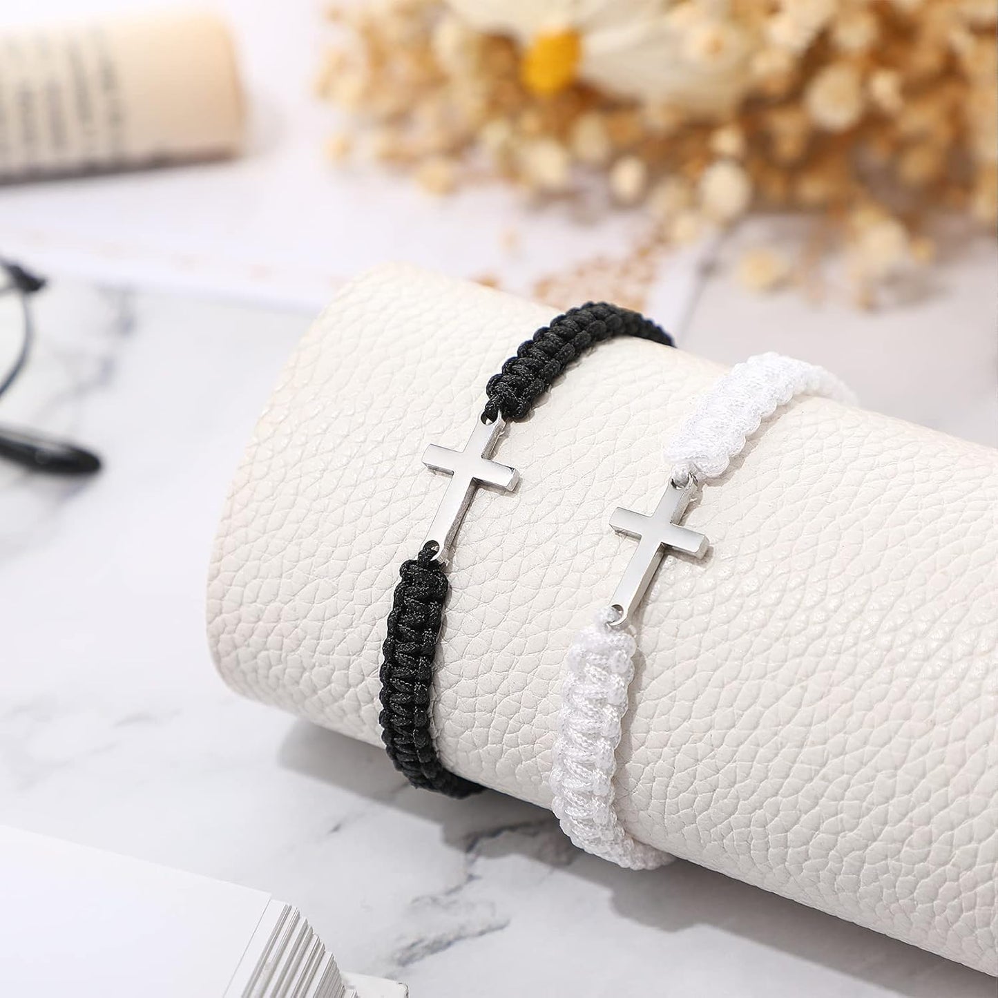 Manufacturer  Sureio Cross Friendship Bracelet Adjustable Braided Rope Jesus Christian Cross Bracelets Matching Couple String Lucky Strand BFF Wristband for Women Men Boy Girls Easter Baptism  bracelets