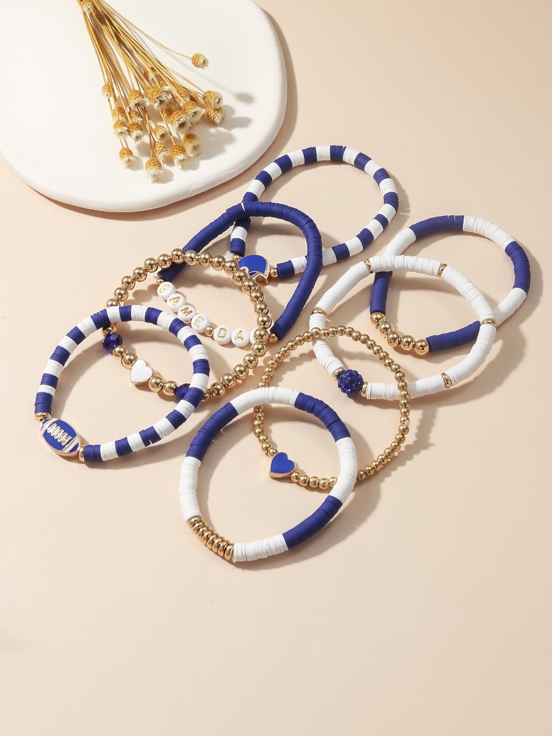 Manufacturer  Artlunar Game Day Football Charm Bracelet: Stackable Sports Jewelry for Moms & Dads - Perfect for Football Fans  bracelets