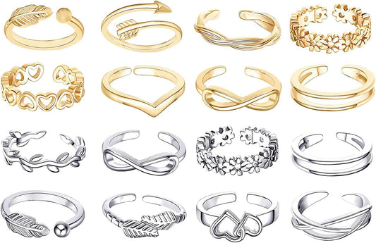 Manufacturer  MAGIDOVE 24PCS Adjustable Toe Rings for Women Open Toe Ring Knot Toe Ring Summer Beach Foot Jewelry   rings