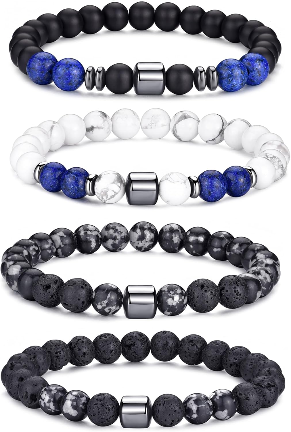 Manufacturer  RANKEEF Tiger Eye Bracelet For Men 8MM Natural Stone Stretch Adjustable Black Crystal Beaded Bracelet for Men Women Gifts  bracelets