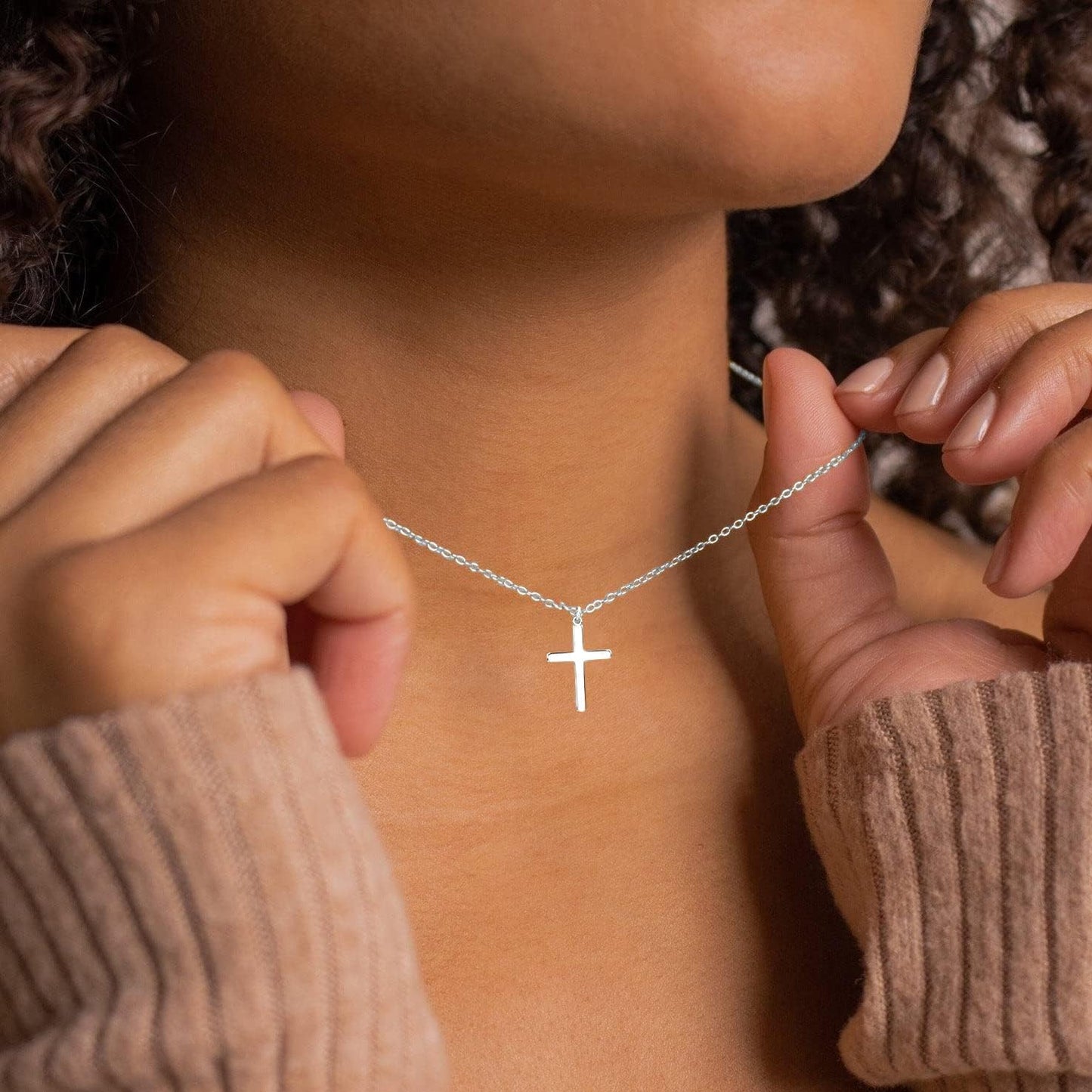 Manufacturer  Moodear Cross Necklace for Women - Dainty 925 Sterling Silver/Gold Plated Layered Cross Pendant Simple Small Necklaces for Women Trendy Jewelry Gifts  Necklace