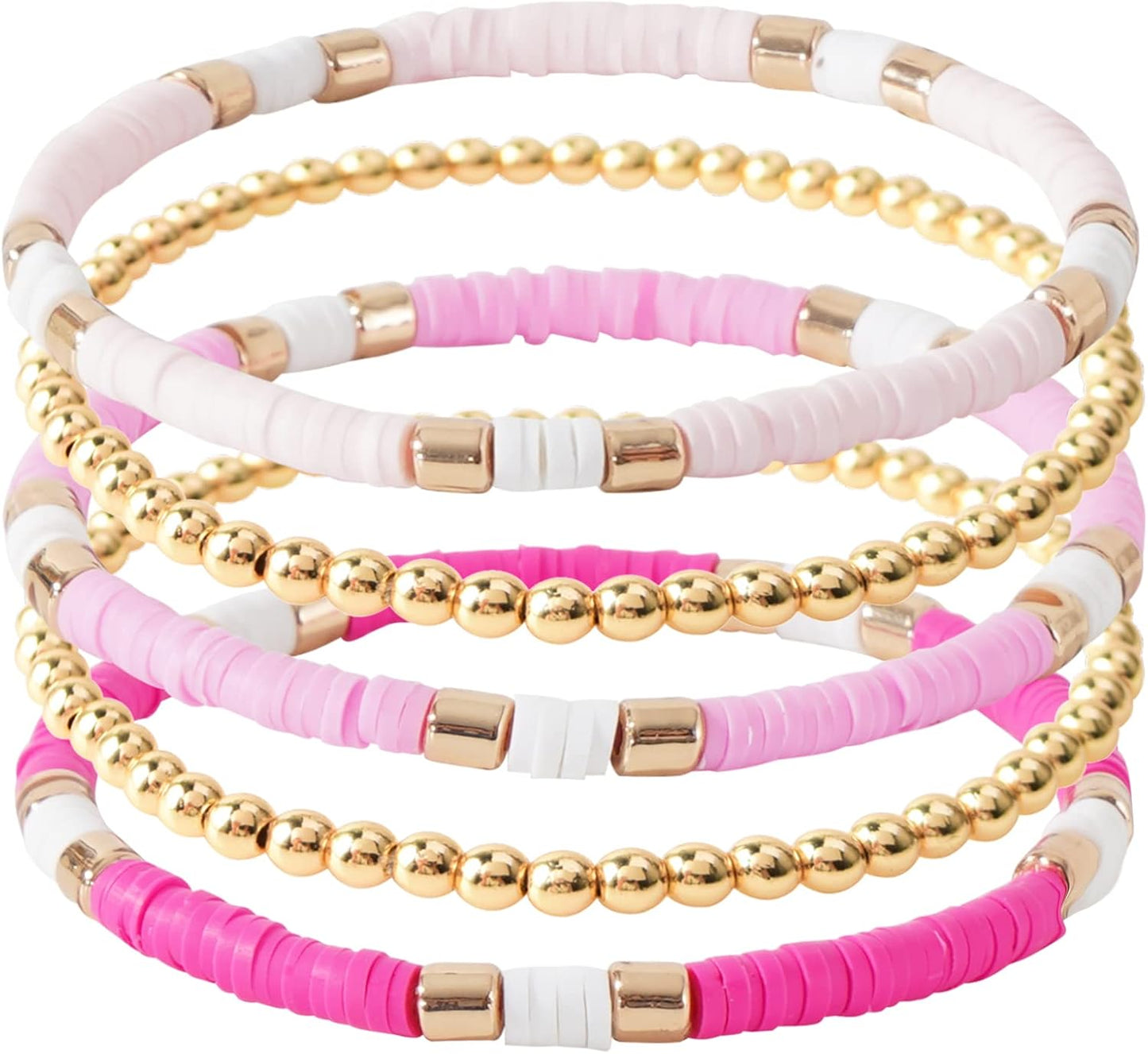 Manufacturer  GOOJIDS Surfer Heishi Clay Bead Bracelets for Women Bohemian Stackable Gold Beaded Stretch Bracelets Elastic Layering Friendship Bracelets Set Boho Jewelry  bracelets