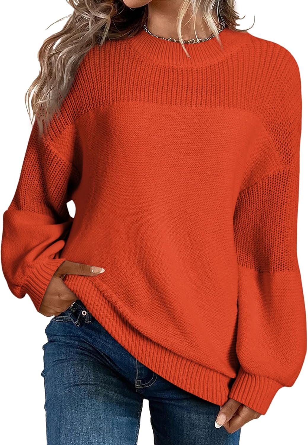 Manufacturer  Dokotoo Women's Casual Long Sleeve Sweaters Loose Crewneck Knit Solid Pullover Sweater Jumper Tops   sweaters