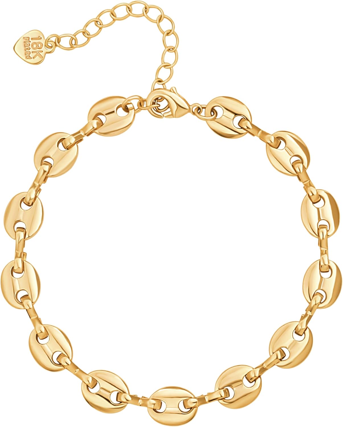 Manufacturer  SOFYBJA 18k Gold Plated Personalized Chunky Cuban Oval Link Chain Bracelets for Men Toggle Rope Bracelet Jewelry for Women  bracelets