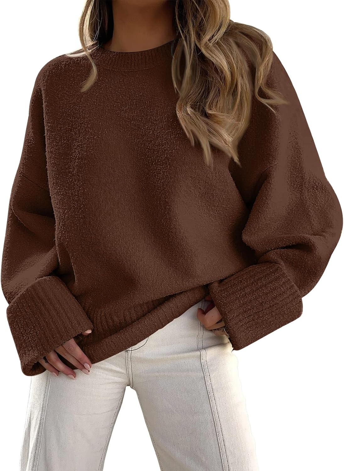 Manufacturer  LILLUSORY Women's Oversized Sweaters Fuzzy Chunky Warm Pullover Sweater   sweaters