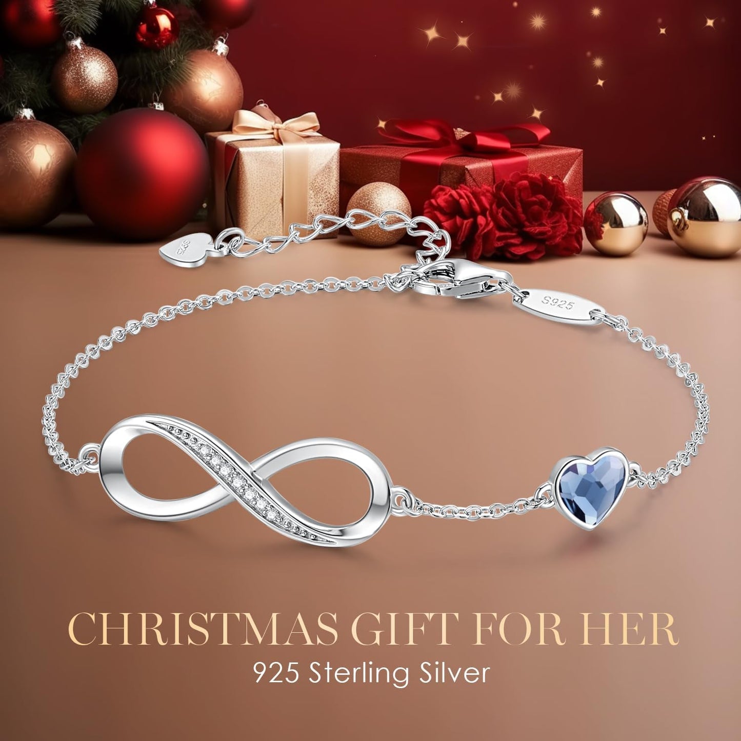 Manufacturer  CDE Infinity Heart Birthstone Charm Link Bracelet for Women 925 Sterling Silver Adjustable Mother's Day Gift Anniversary Birthday Jewelry for Wife Girlfriend Her  bracelets