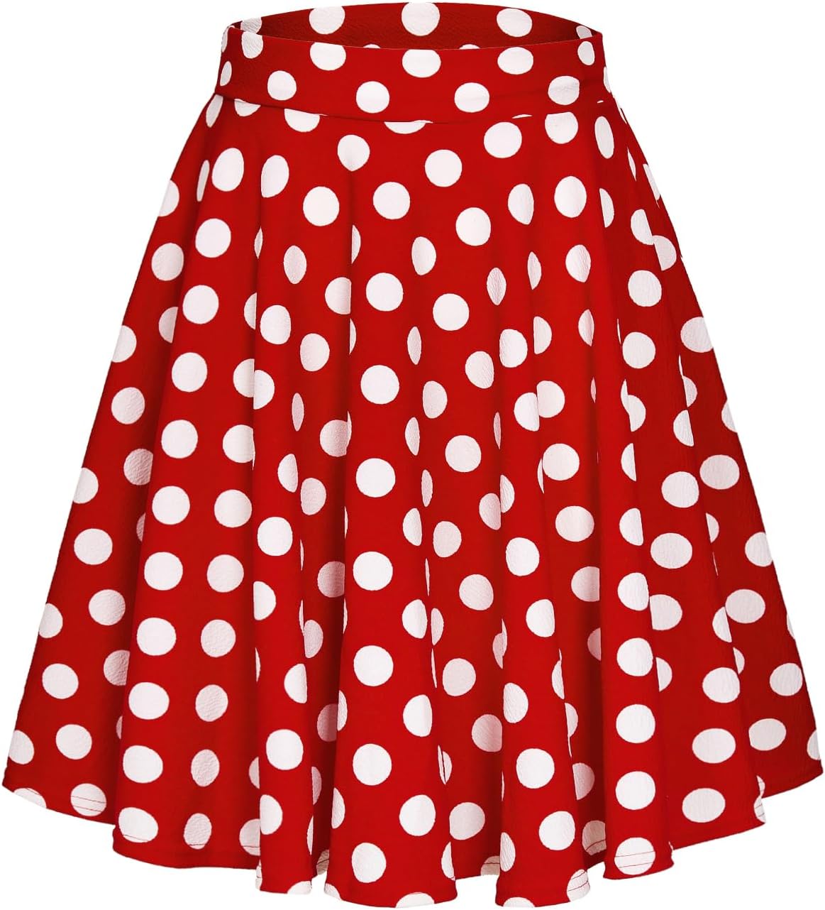 Manufacturer  EXCHIC Women's Casual Stretchy Flared Mini Skater Skirt Basic A-Line Pleated Midi Skirts