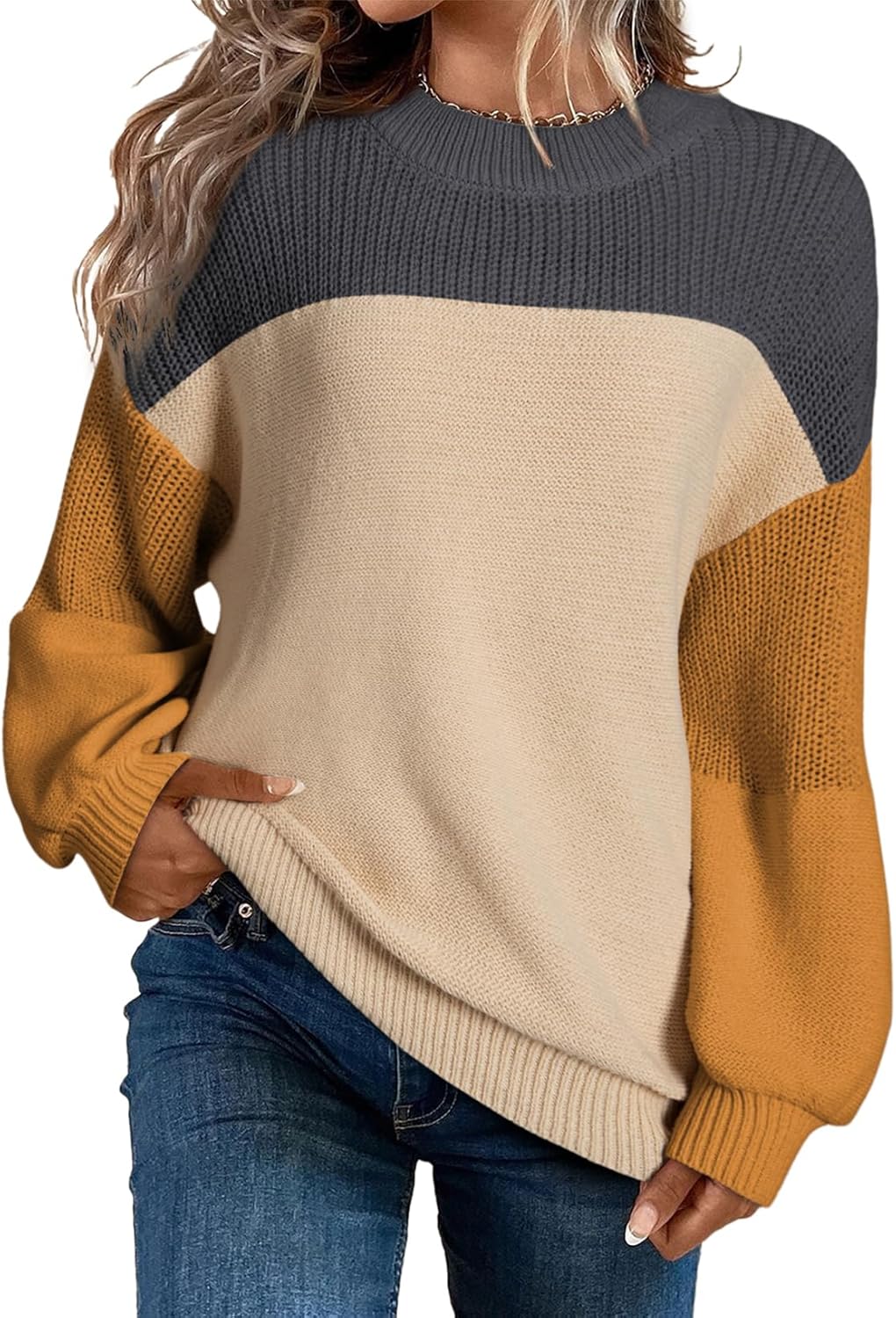 Manufacturer  Dokotoo Women's Casual Long Sleeve Sweaters Loose Crewneck Knit Solid Pullover Sweater Jumper Tops   sweaters