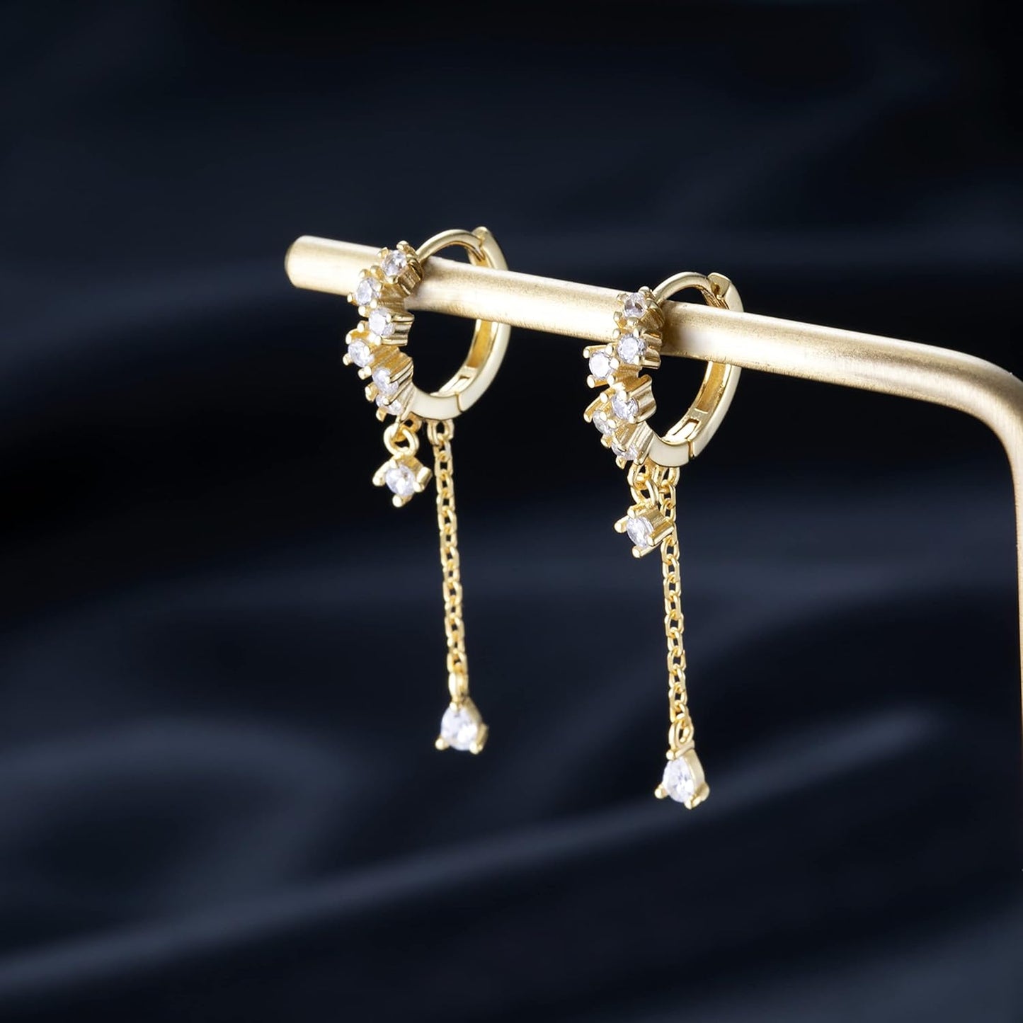 Manufacturer  SLUYNZ 925 Sterling Silver CZ Hoop Earrings Dangle for Women Teen Girls Teardrop Huggie Earrings Drop Water Droplets Dangle Earrings Drop  earring