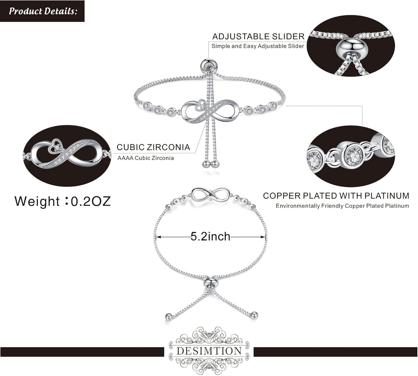 Manufacturer  Gifts for Women Mom, Infinity Love Bracelets for Women Girls Girlfriend, Birthday Mothers Day Jewelry Gifts for Mom Wife from Daughter Son  bracelets