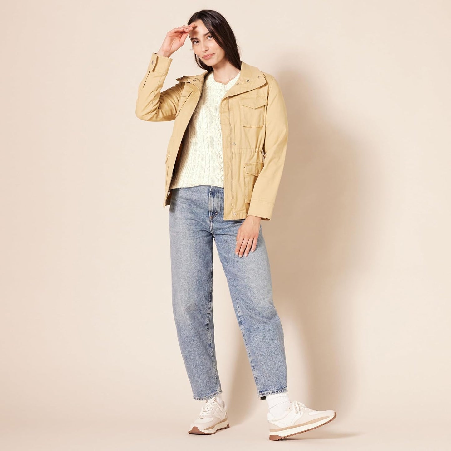 Manufacturer  Amazon Essentials Women's Soft Fisherman Cable Long-Sleeve Crewneck Sweater (Available in Plus Size)   sweaters