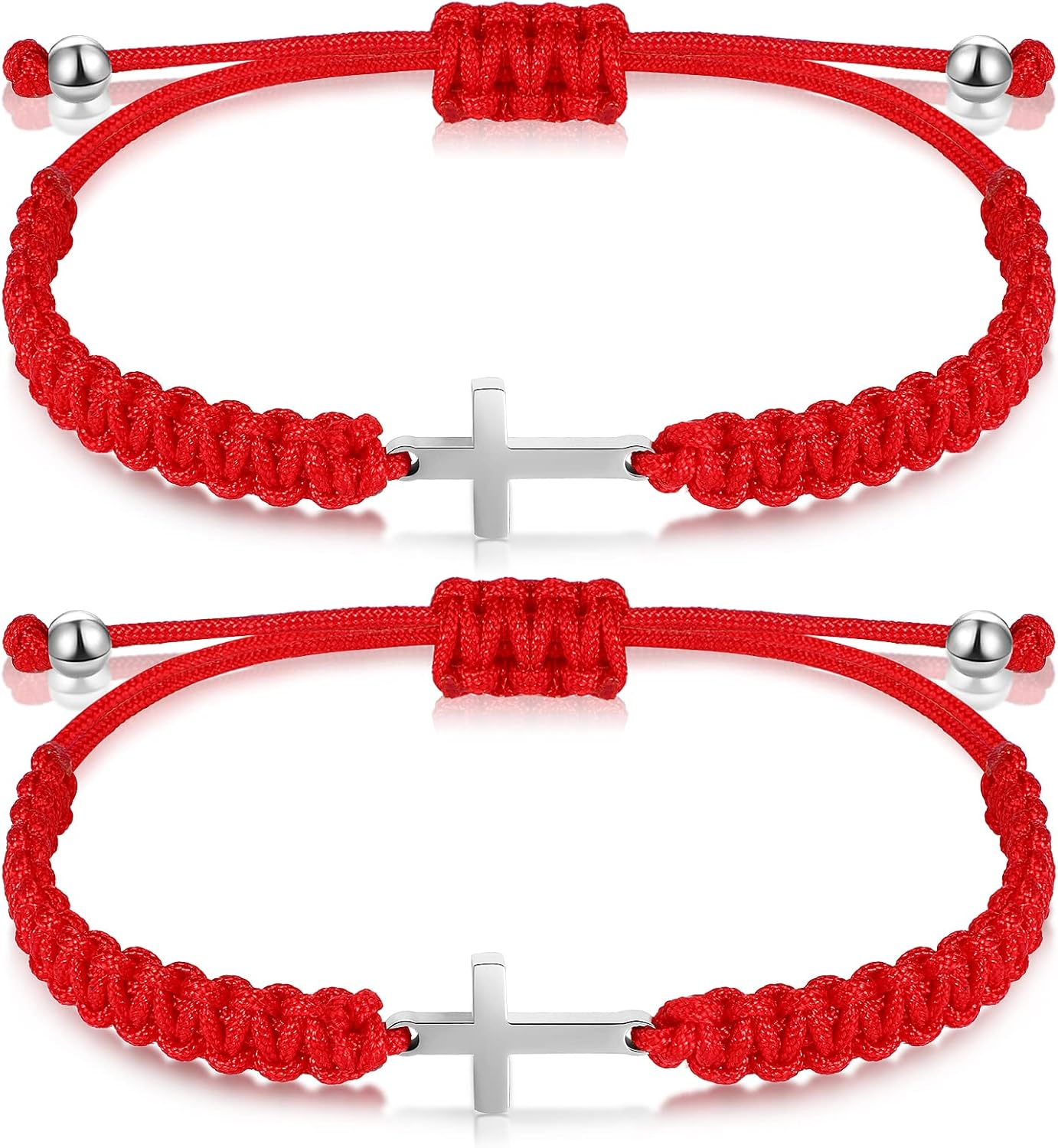 Manufacturer  Sureio Cross Friendship Bracelet Adjustable Braided Rope Jesus Christian Cross Bracelets Matching Couple String Lucky Strand BFF Wristband for Women Men Boy Girls Easter Baptism  bracelets