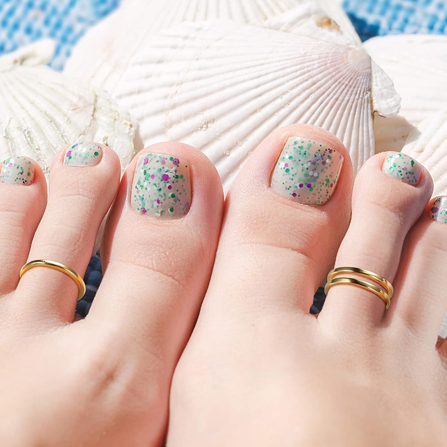 Manufacturer  IRONBOX 14K Gold Filled Toe Rings for Women Simple Open Band Toe Ring Adjustable Toe Rings   rings