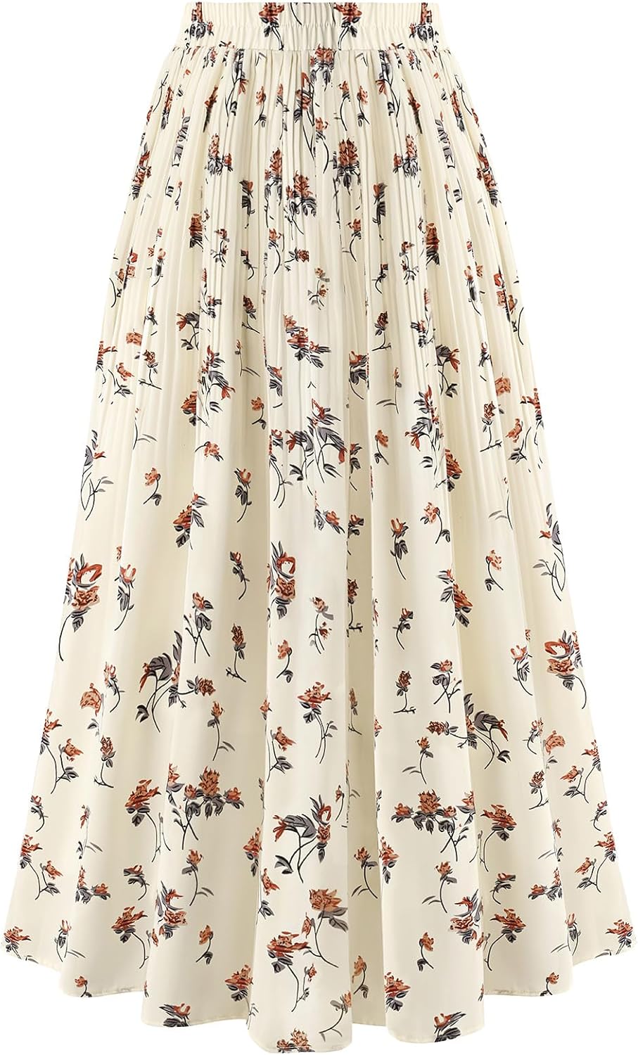 Manufacturer  Basoteeuo Womens Skirt Leopard Print Midi Long Shirring Pleated Skirts High Waisted A Line Skirts