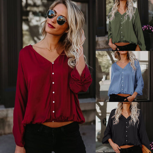 New hot-selling spring and summer loose casual large-size cotton long-sleeved shirts