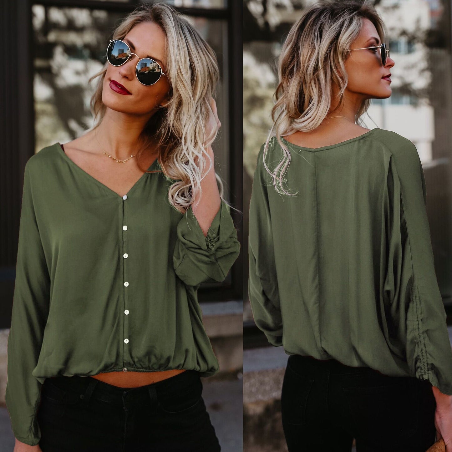 New hot-selling spring and summer loose casual large-size cotton long-sleeved shirts