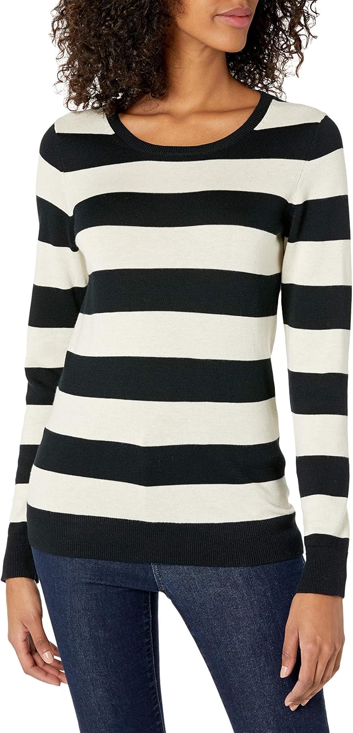 Manufacturer  Essentials Women's Long-Sleeve Lightweight Crewneck Sweater (Available in Plus Size)   sweaters