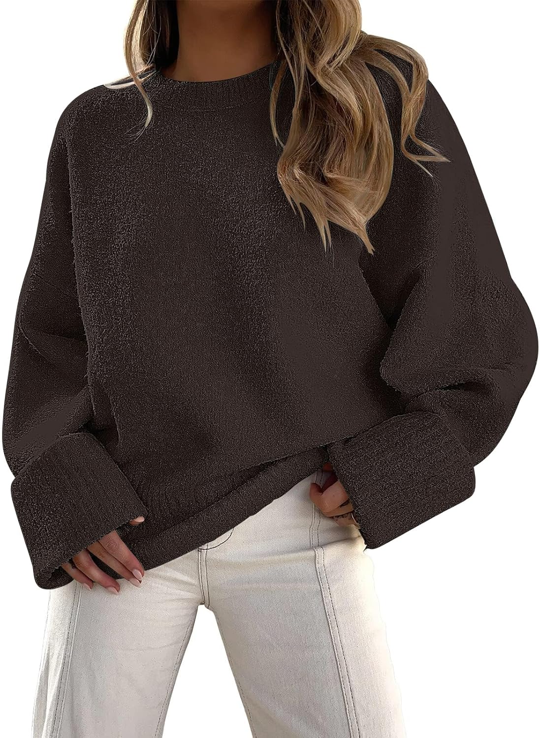 Manufacturer  LILLUSORY Women's Oversized Sweaters Fuzzy Chunky Warm Pullover Sweater   sweaters