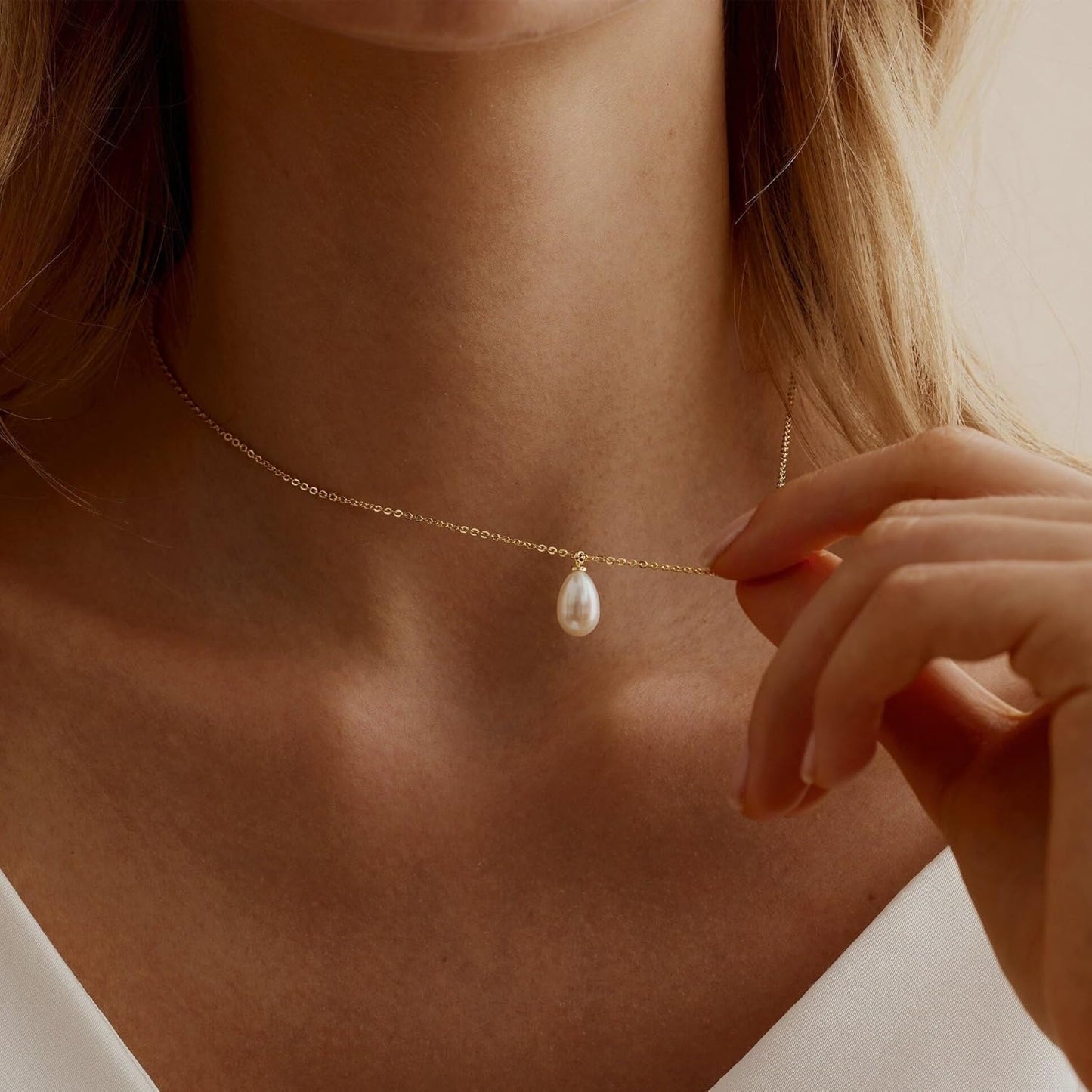 Manufacturer  Pearl Necklace for Women Trendy,14k Gold Plated Necklace Dainty Wedding Necklace Small Cute Choker Necklace Beaded Lariat Drop Necklace Vintage Waterproof Jewelry for Women Gold Jewelry Fashion Gifts  necklace