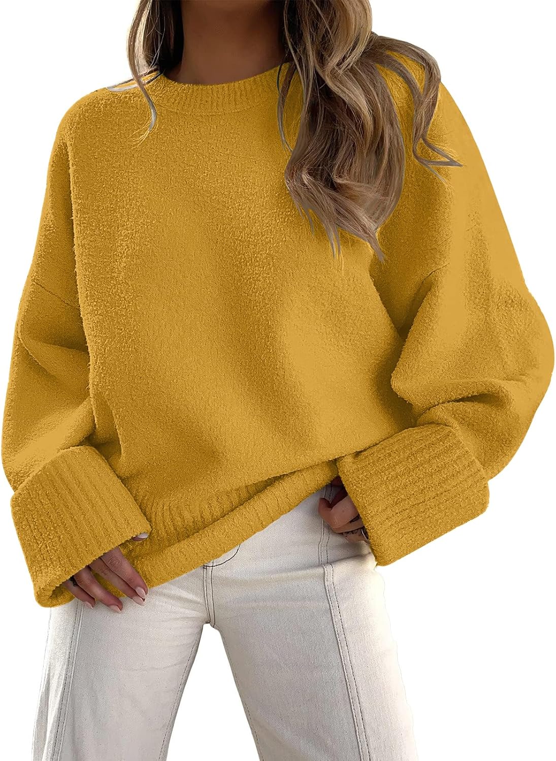 Manufacturer  LILLUSORY Women's Oversized Sweaters Fuzzy Chunky Warm Pullover Sweater   sweaters