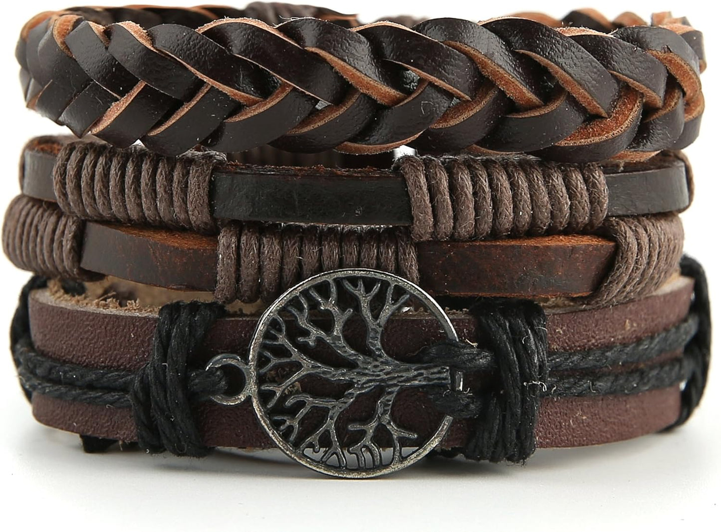 Manufacturer  HZMAN Genuine Leather Tree of life Bracelets Men Women, Tiger Eye Natural Stone Lava Rock Beads Ethnic Tribal Elastic Bracelets Wristbands  bracelets