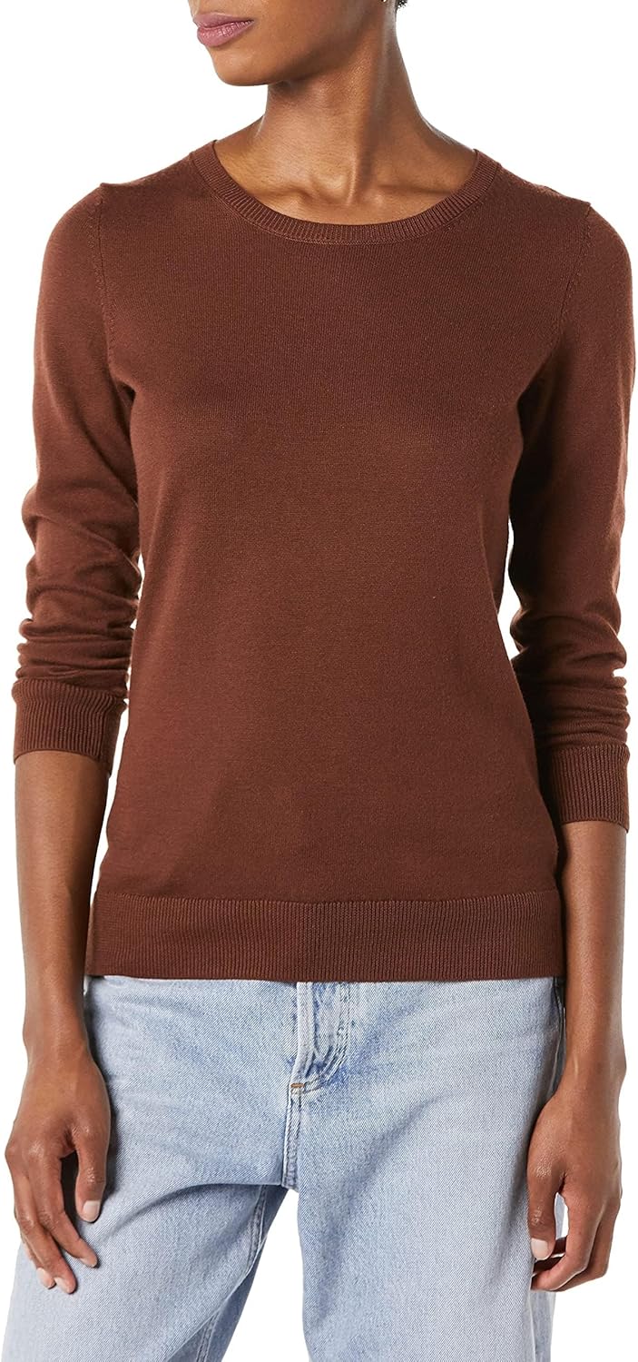 Manufacturer  Essentials Women's Long-Sleeve Lightweight Crewneck Sweater (Available in Plus Size)   sweaters