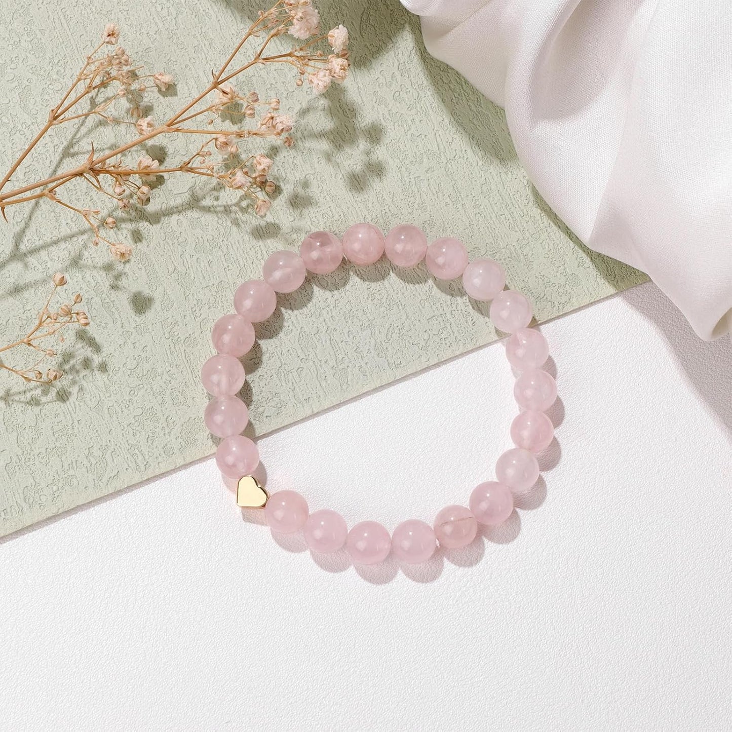Manufacturer  GolbalJew Healing Bracelet For Women Anxiety Beaded Bracelets Jewelry Healing Stone Crystal Bracelet Stress Relief Yoga Beads Chakra Bracelets Gifts For Women pink  bracelets