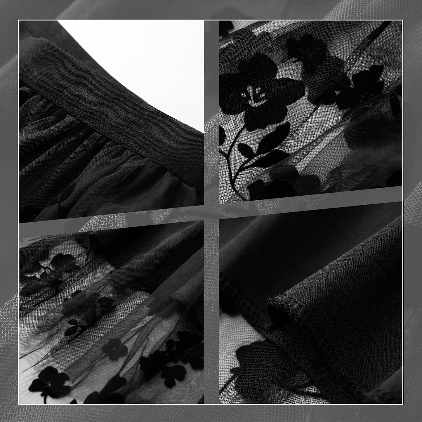 Manufacturer  Skirts for Women Midi Long Length Dressy Casual Trendy Summer Tulle A-Line Floral High Waist Skirts