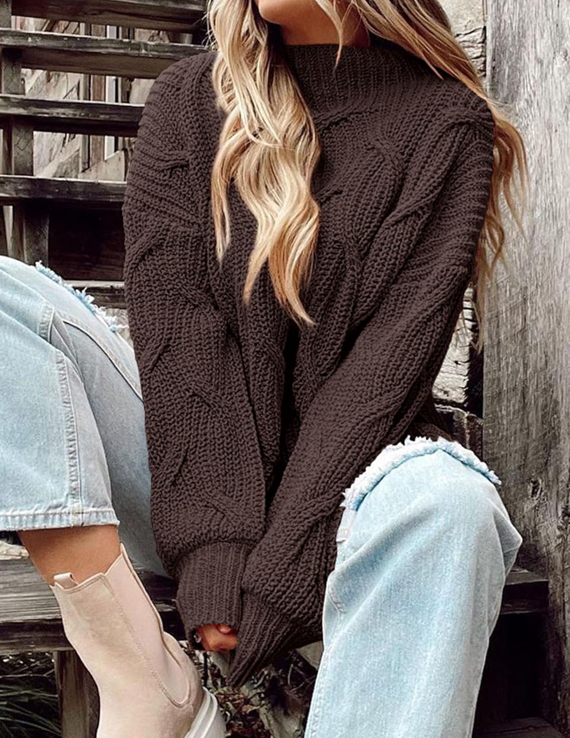 Manufacturer  PRETTYGARDEN Women's Fall Oversized Pullover Sweaters Casual Crewneck Long Sleeve Chunky Cable Knit Tops Winter Clothing   sweaters