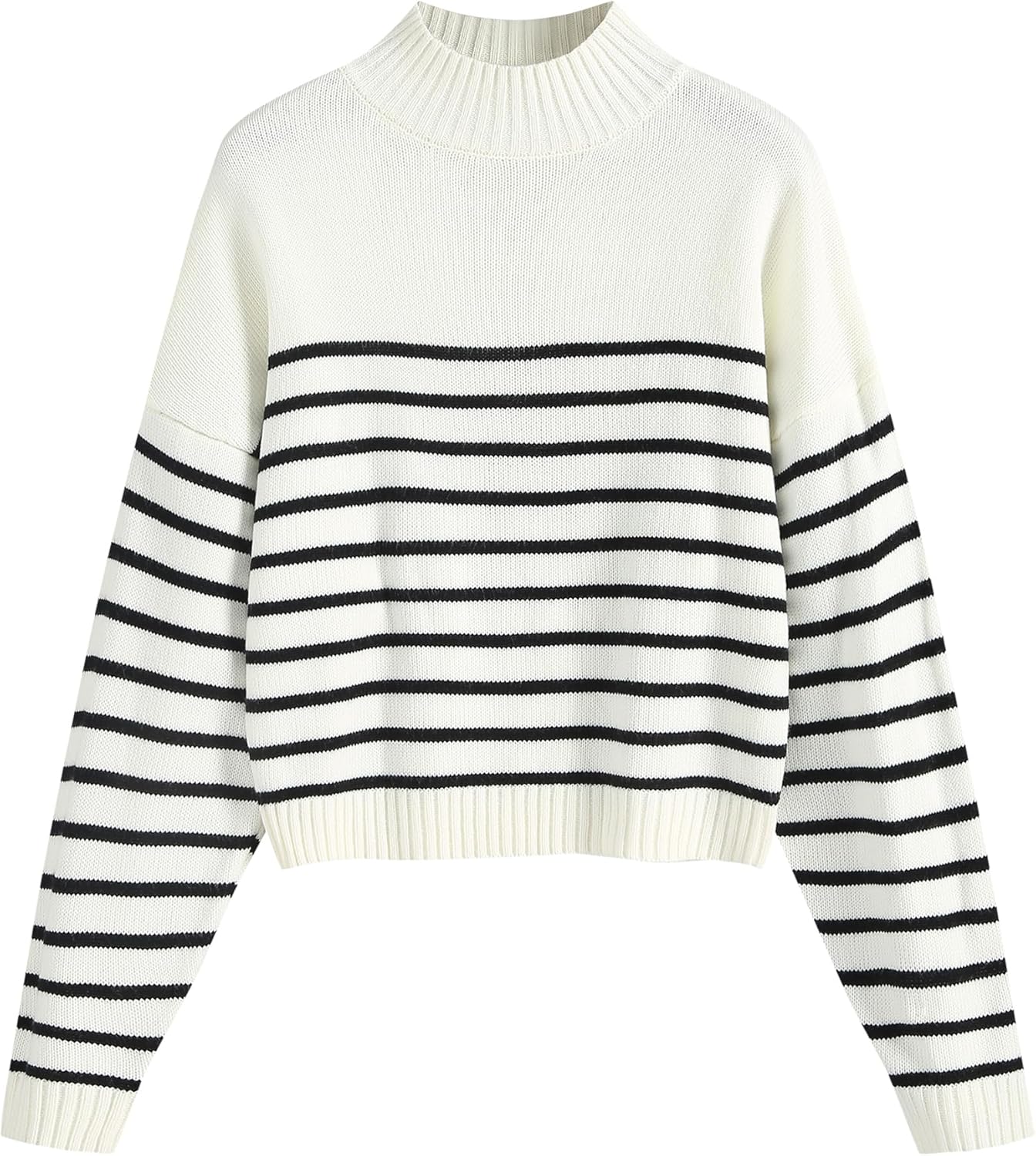 Manufacturer  ZAFUL Women's Cropped Turtleneck Sweater Lantern Sleeve Ribbed Knit Pullover Sweater Jumper   sweaters