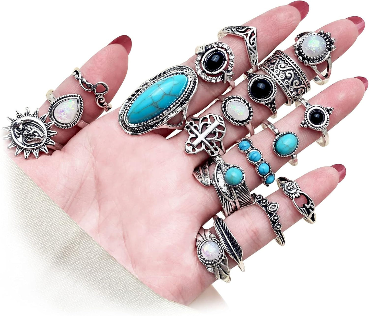 Manufacturer  17IF Vintage Silver Knuckle Rings Set for Women Men, Chunky Rings Aesthetic Snake Grunge Stackable Gothic Ring Adjustable Y2K Punk Bulky Boho Finger Alt of Rings, Stacking Fairy Skull Frog Heart Star Flower Midi Ring Pack   rings