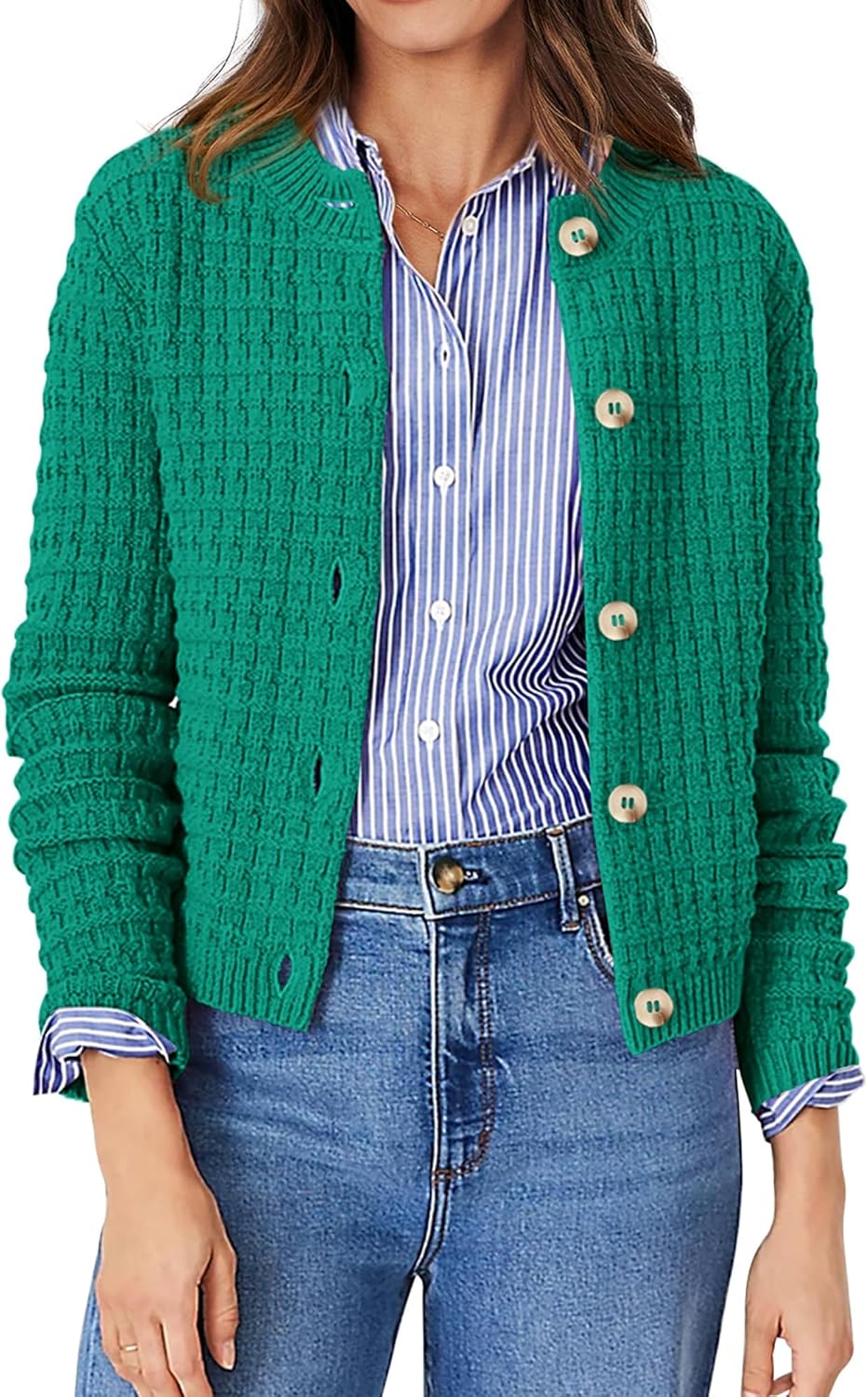 Manufacturer  PRETTYGARDEN Women's Knit Cardigan Sweaters Casual Long Sleeve Open Front Button Down Trendy Jackets Outerwear   sweaters