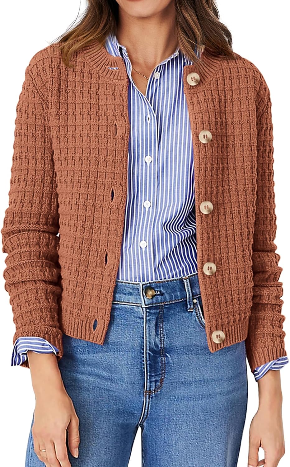 Manufacturer  PRETTYGARDEN Women's Knit Cardigan Sweaters Casual Long Sleeve Open Front Button Down Trendy Jackets Outerwear   sweaters