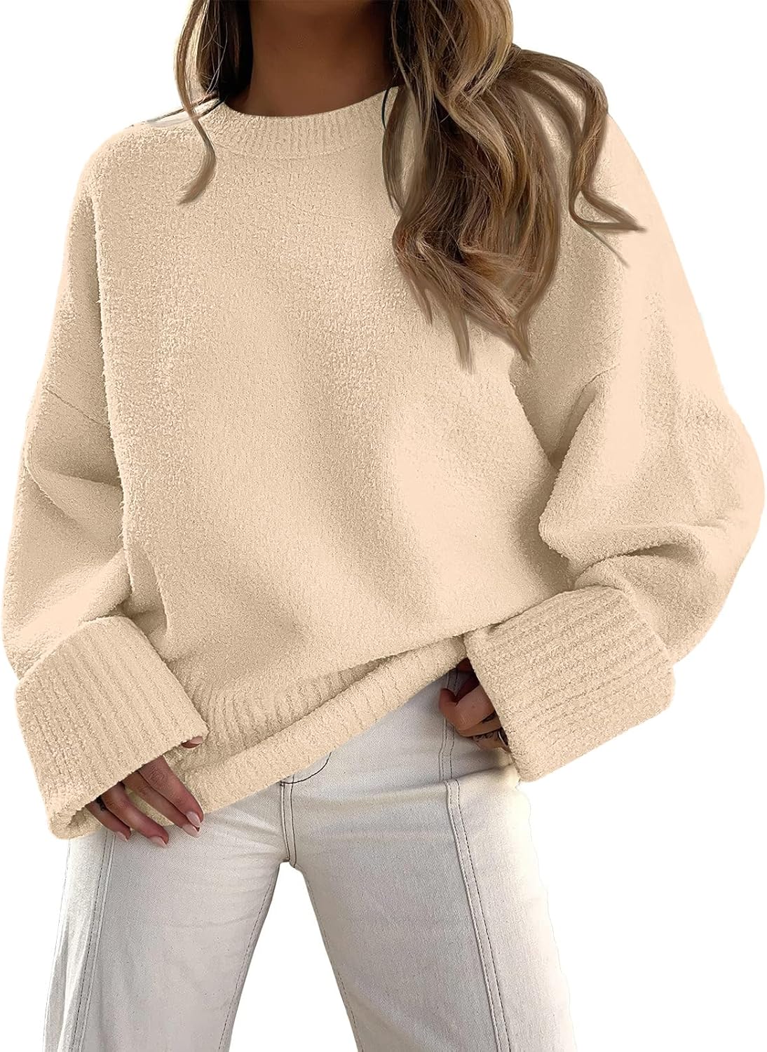 Manufacturer  LILLUSORY Women's Oversized Sweaters Fuzzy Chunky Warm Pullover Sweater   sweaters