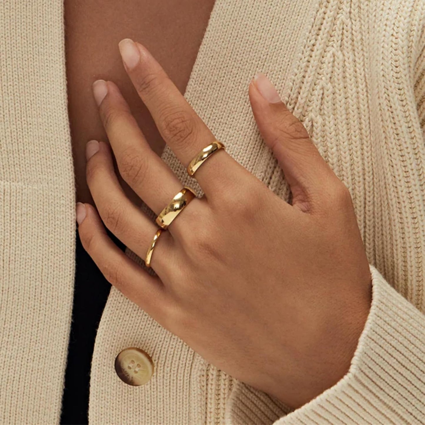 Manufacturer  YEEZII 25 Pcs Gold Knuckle Rings Set for Women, Cute Stackable Finger Midi Rings, Dainty Chunky Stacking Statement Womens ring pack   rings