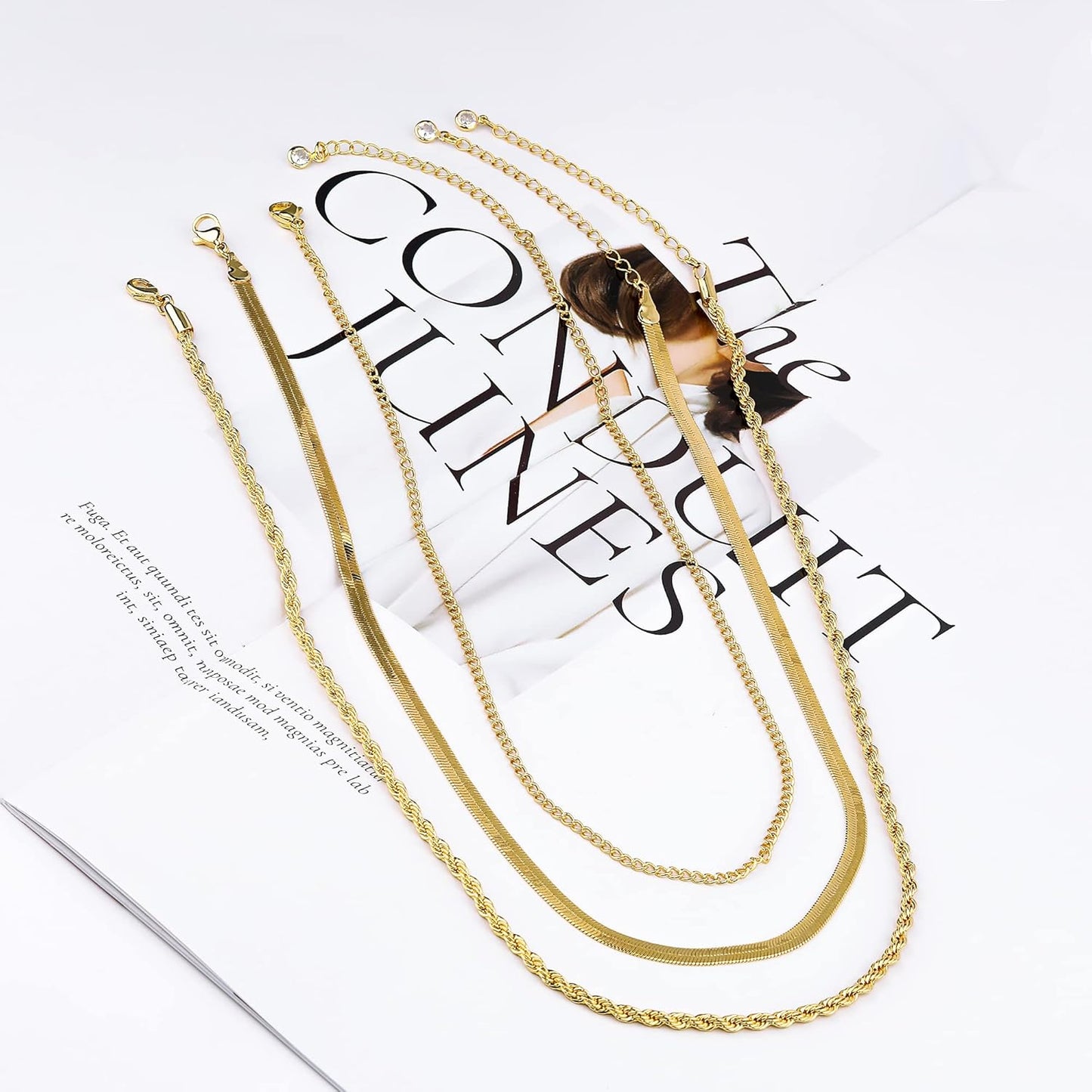 Manufacturer  Freekiss Herringbone Necklace for Women,Dainty Gold Necklace,14k Gold Plated Snake,Gold Chain Choker Necklaces,Simple Gold Layered Necklaces,Gold Jewelry Gift for Women  Necklace