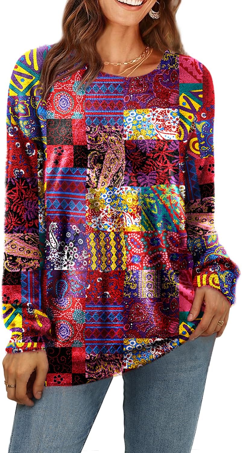 Manufacturer  YESNO Women Christmas Sweater Graphic Printed Oversized Pullover Sweaters Casual Loose Knit Tops S01   sweaters