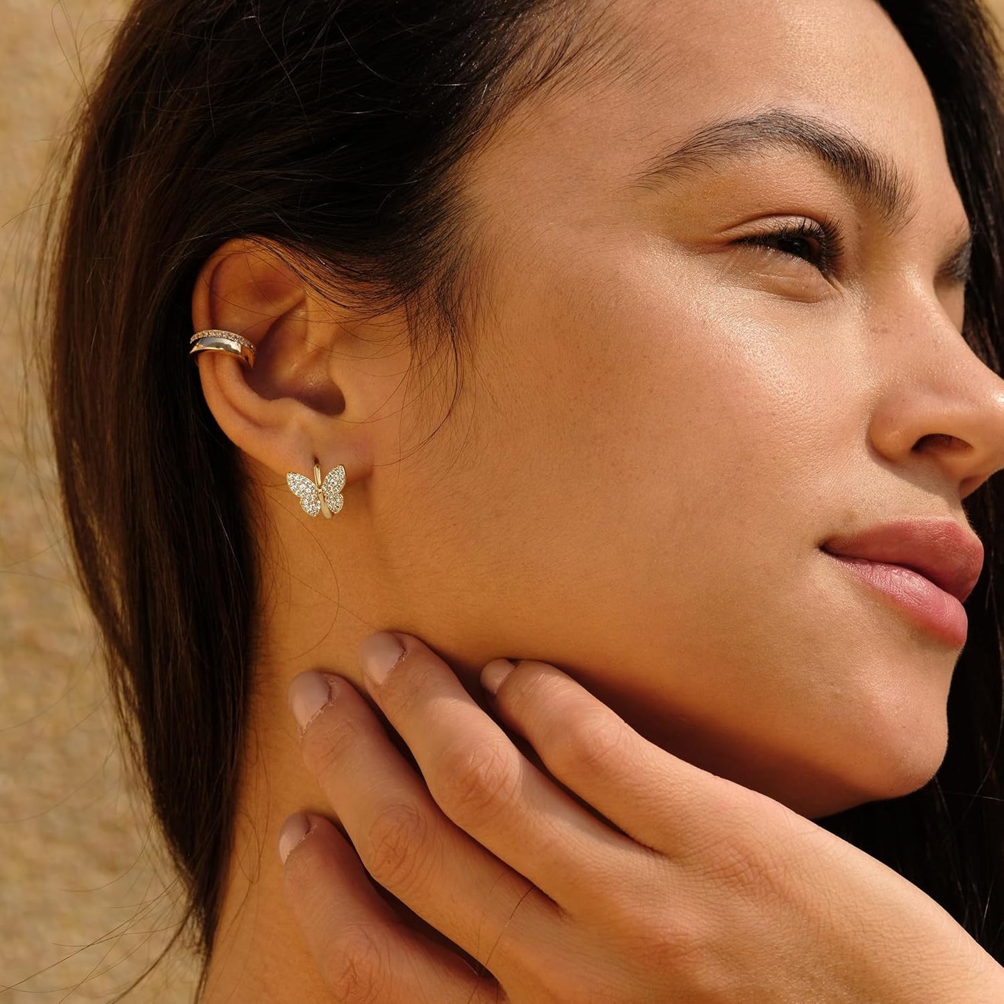 Manufacturer  VACRONA Cubic Zirconia Huggie Earrings 14k Gold Plated Tiny Earrings Small Huggie Hoop Earrings Simple Lightweight Hoops Gift for Women  earring