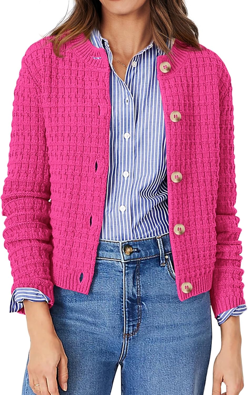 Manufacturer  PRETTYGARDEN Women's Knit Cardigan Sweaters Casual Long Sleeve Open Front Button Down Trendy Jackets Outerwear   sweaters