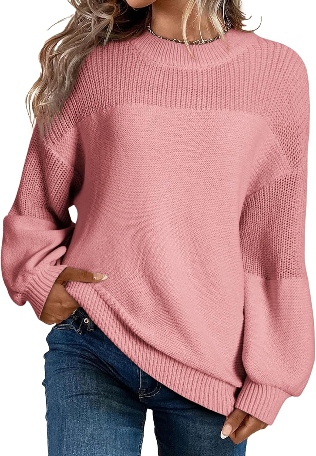 Manufacturer  Dokotoo Women's Casual Long Sleeve Sweaters Loose Crewneck Knit Solid Pullover Sweater Jumper Tops   sweaters