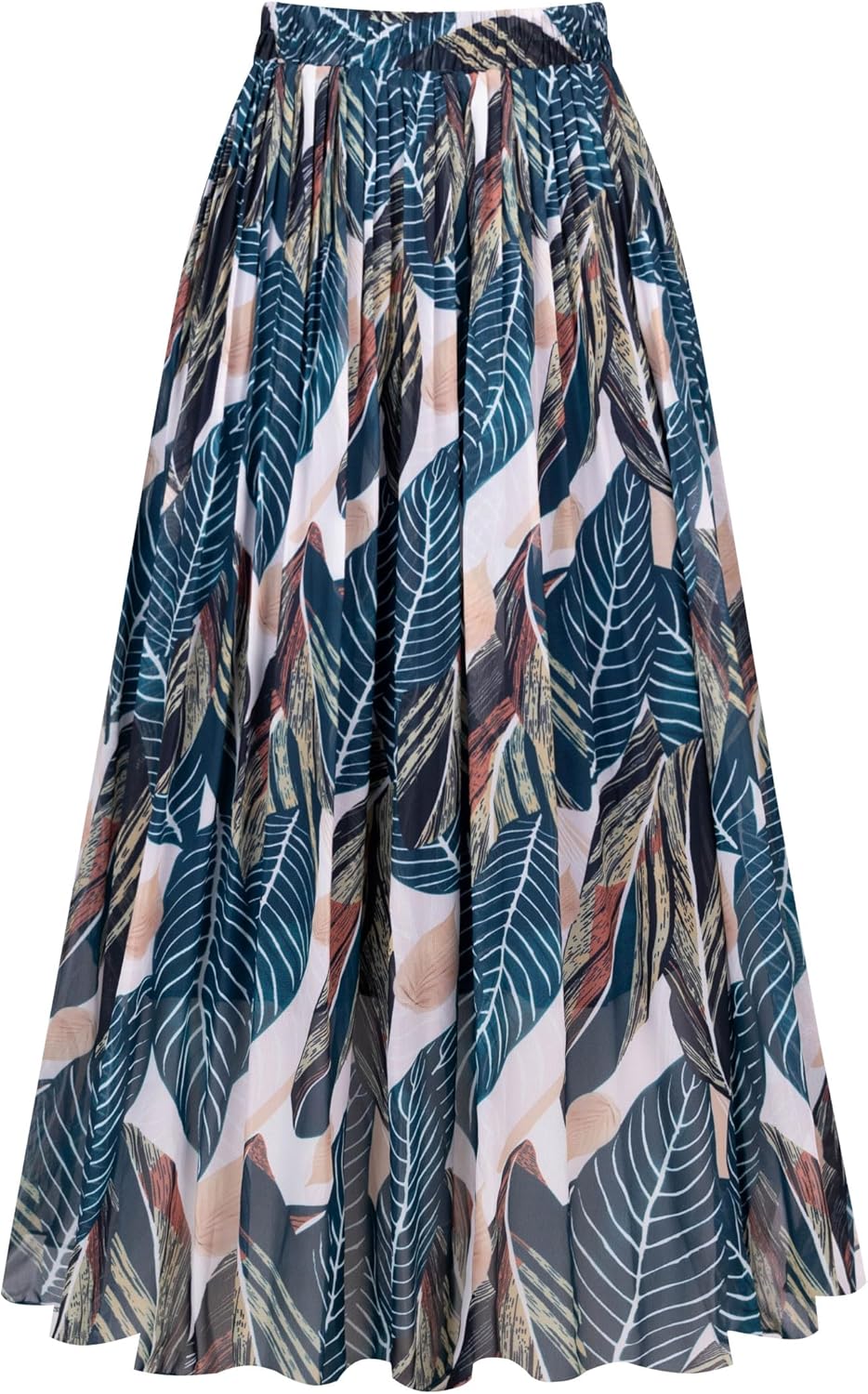 Manufacturer  Kingfancy Women's Pleated Skirt Chiffon Elastic Waist A-Line Midi Length Skirt skirts