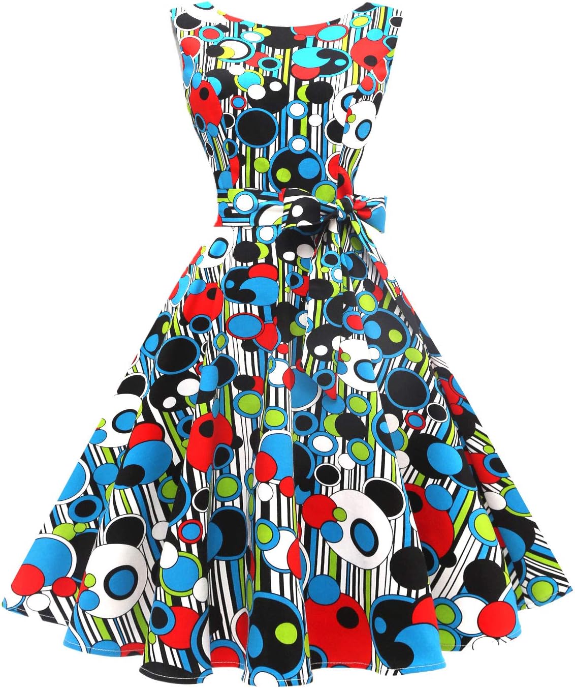 Manufacturer  Hanpceirs Women's Boatneck Sleeveless Swing Vintage 1950s Cocktail Dress New dresses