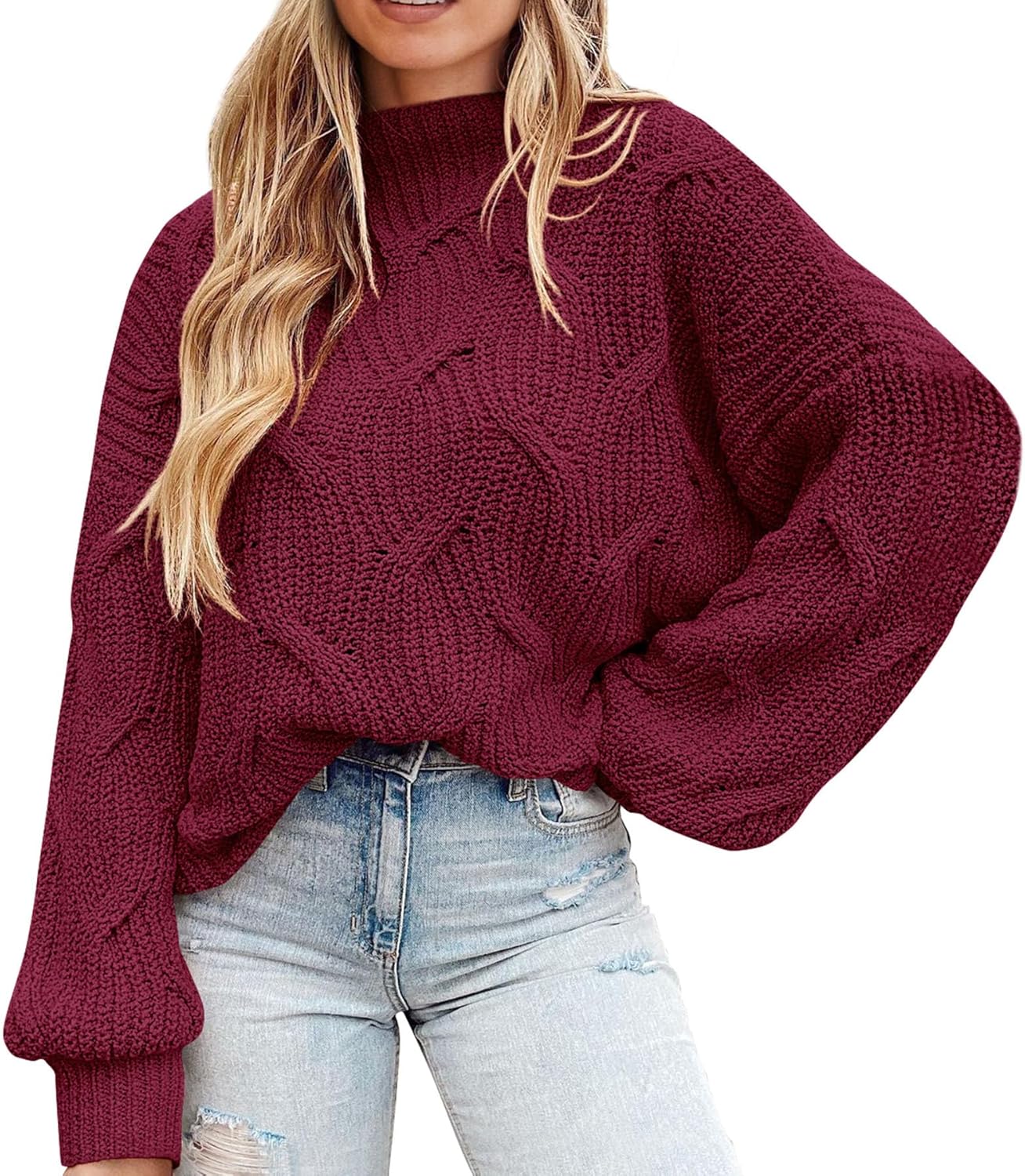 Manufacturer  PRETTYGARDEN Women's Fall Oversized Pullover Sweaters Casual Crewneck Long Sleeve Chunky Cable Knit Tops Winter Clothing   sweaters