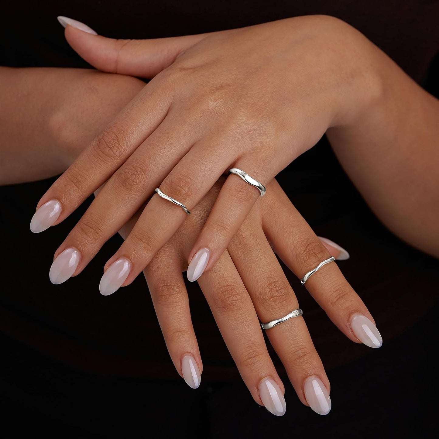 Manufacturer  Gold Rings for Women Non Tarnish,14K Gold Plated Stackable Ring Set,Dainty Thumb Rings for Women Chunky Statement Stacking Gold Jewelry Size 4 5 6 7 8 9 10   rings
