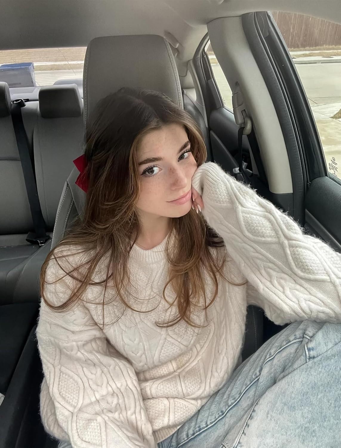 Manufacturer  Aelfric Eden Oversized Sweater 90s Vintage Cable Knit Long Sleeve Women Heavy Crewneck Pullover   sweaters