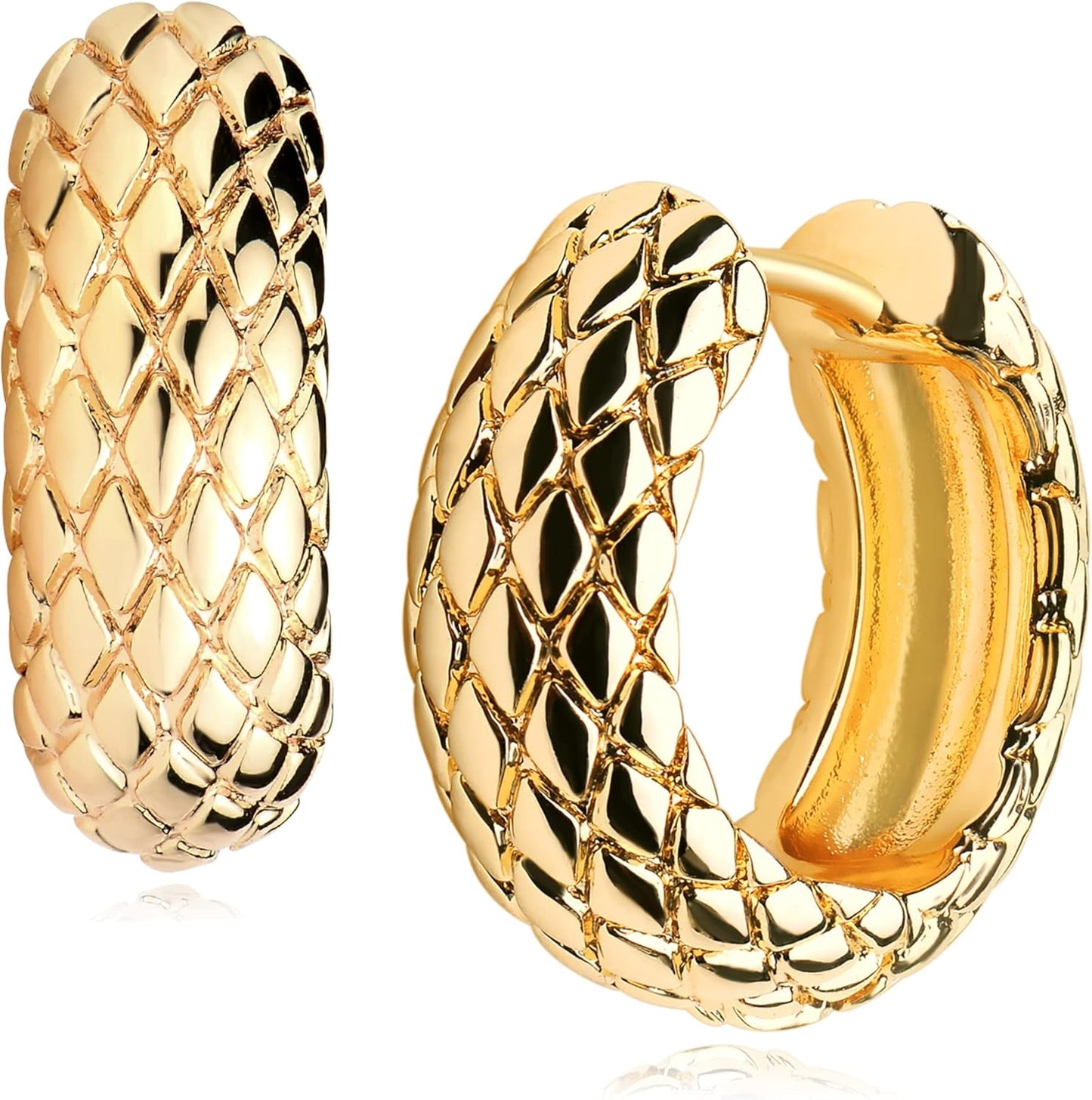 Manufacturer  VACRONA Cubic Zirconia Huggie Earrings 14k Gold Plated Tiny Earrings Small Huggie Hoop Earrings Simple Lightweight Hoops Gift for Women  earring