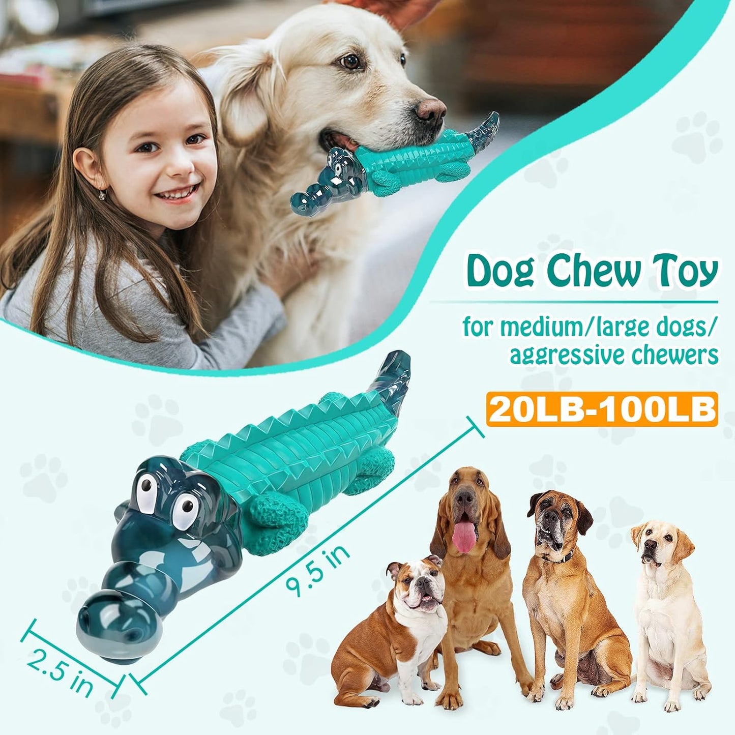 Manufacturer   Dog Toys for Aggresive Chewers - Tough,Indestructible Dog Toys for Large, Medium,Small Breed to Keep Them Busy    Dog toy