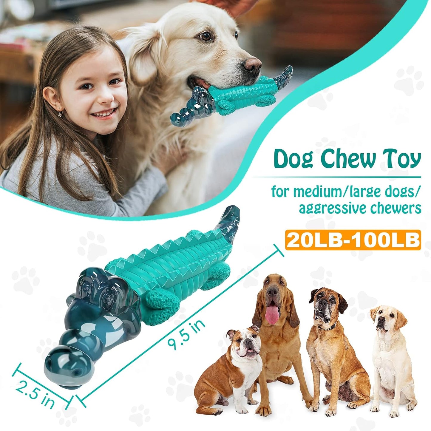 Manufacturer   Dog Toys for Aggresive Chewers - Tough,Indestructible Dog Toys for Large, Medium,Small Breed to Keep Them Busy    Dog toy